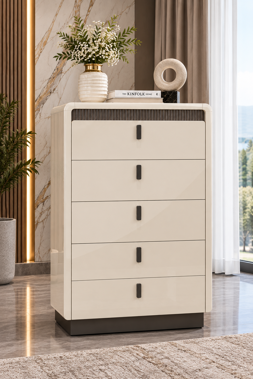 Elora - Beige & Grey