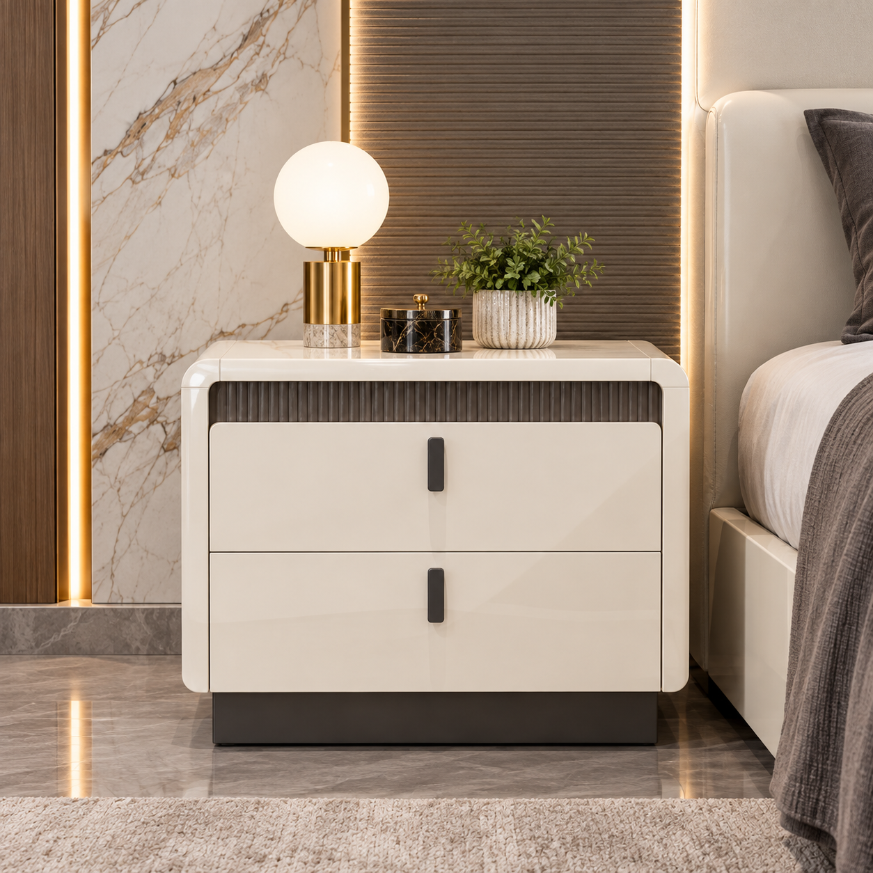 Elora - Beige & Grey